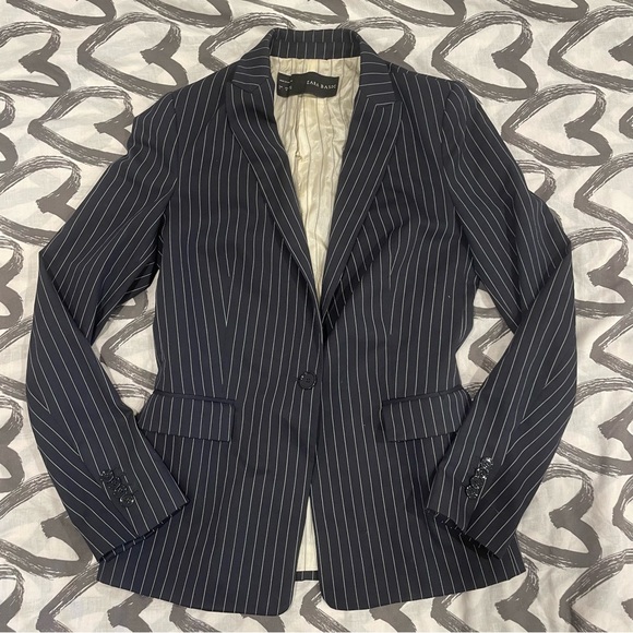 Zara Jackets & Blazers - Navy Pinstriped Blazer from Zara